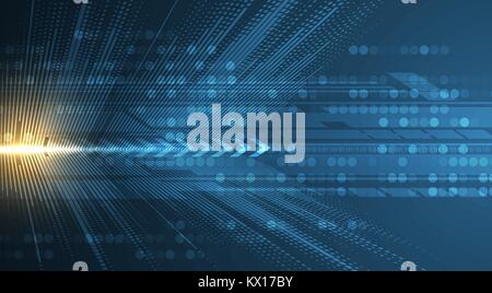 Abstract technology particle. Virtual molecule imagination. Computer generated background for business solution and presentation Stock Vector