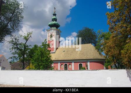 The old town of Székesfehérvár in Central Hungary: the ancient Serbian Suburb (Rácváros) and the orthodox church Stock Photo