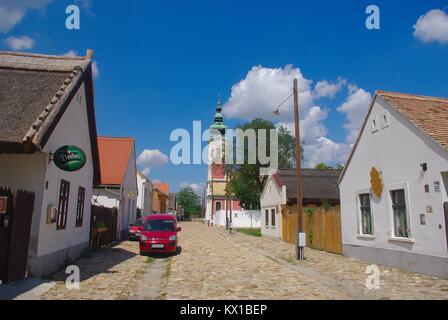 The old town of Székesfehérvár in Central Hungary: the ancient Serbian Suburb (Rácváros) and the orthodox church Stock Photo