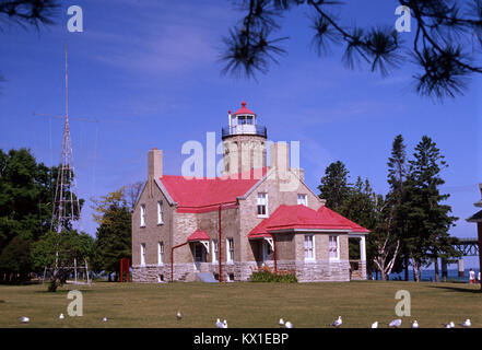 Old Mackinac Point Lighthouse Stock Photo