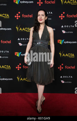 Bel Delia poses for photographers upon arrival at the 7th annual AACTA