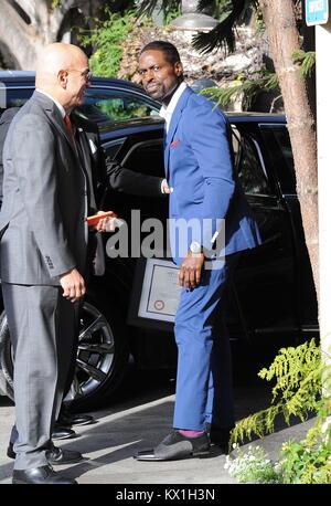 Beverly Hills, United States. 06th Jan, 2018. 'This Is Us' star Sterling Brown leaving the AFI award luncheon at the Four Season Hotel in Beverly Hills. On January 05, 2018 Credit: Gtres Información más Comuniación on line, S.L./Alamy Live News Stock Photo