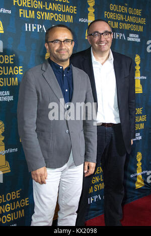 Los Angeles, California, USA. 6th January, 2018. Andrey Zvyagintsev, Alexander Rodnianski arrive at the Golden Globe Foreign-Language Film Symposium 2018 held at the Egyptian Theatre in Los Angeles, California on January 6, 2018. The event featured a panel discussion with the filmmakers of the Golden Globe nominees for the Best Foreign-Language Film Award, and was   presented by the Hollywood Foreign Press Association (HFPA) and American Cinematheque.  Credit: Sheri Determan/Alamy Live News Stock Photo