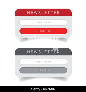 Newsletter online form vector Stock Vector