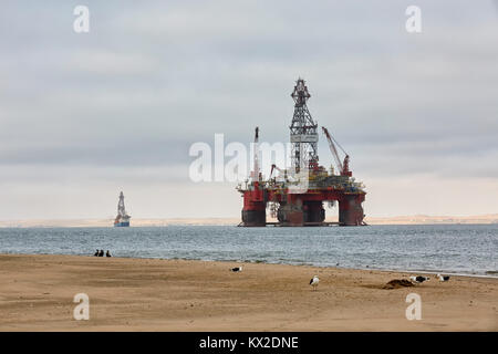 West Eclipse oil rig off the coast of Walvis Bay, Namibia, Africa Stock Photo