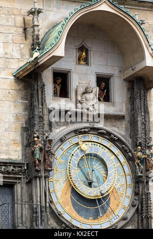 Astronomical Clock in Prague's Old Town Square Stock Photo