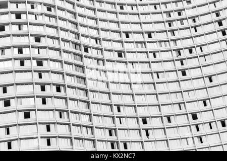 Hotel windows on Durban beachfront Stock Photo