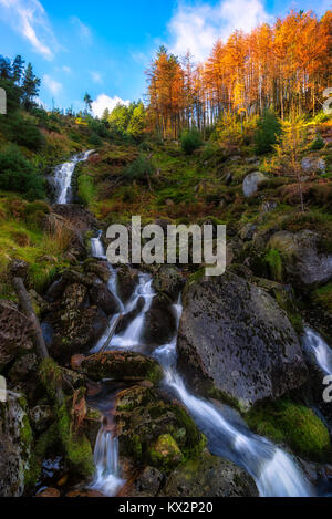 Landscape of Glenmalure in Wicklow Mountains - Ireland Stock Photo