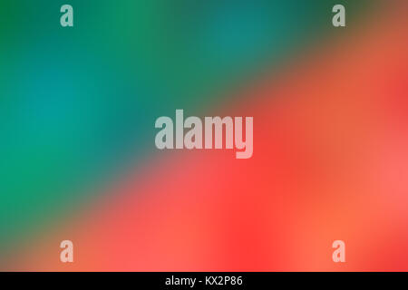Out of focus, Defocused, Bokeh, Blurred Vibrant green and Orange Color abstract background Stock Photo