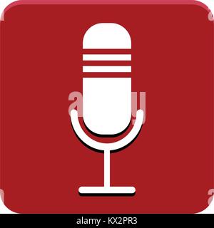 Recording app button Stock Vector