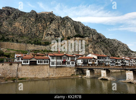 Tombs of the kings of Pontus located in Amasya Northern Turkey Stock Photo