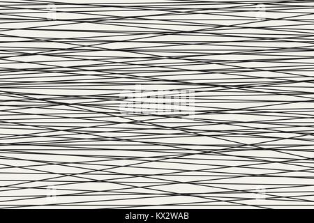 Black and white Abstract horizontal striped pattern. Vector illustration. Stock Vector