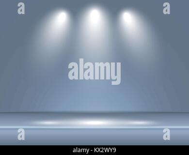 Spotlight gray light rays room studio background for use in various ...