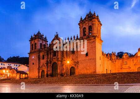 Cusco, Peru. The Cathedral Basilica of the Assumption of the Virgin, also known as Cusco Cathedral. Stock Photo