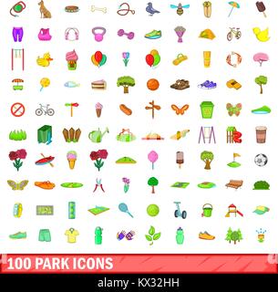 100 park icons set, cartoon style Stock Vector Image & Art - Alamy
