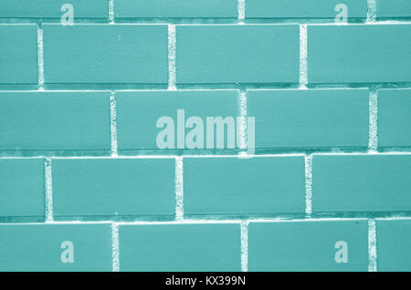 Bricks Wall in Ice Blue Color, Closed up for Background, Texture, Pattern Stock Photo