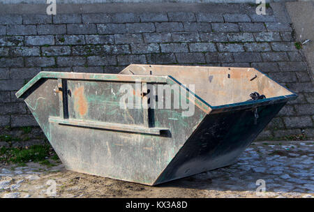 A large old garbage container for collecting more garbage Stock Photo