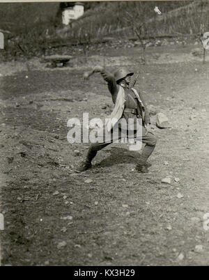 Historical photograph showing German Sturmbataillon soldiers conducting ...