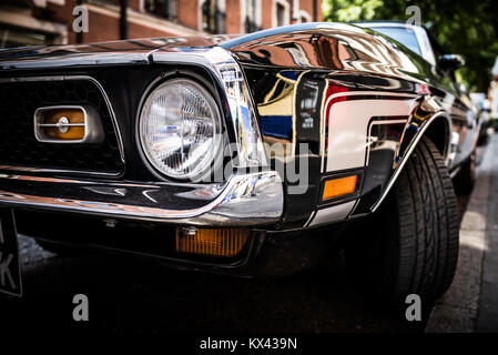 Ford mustang parked on a London street Stock Photo