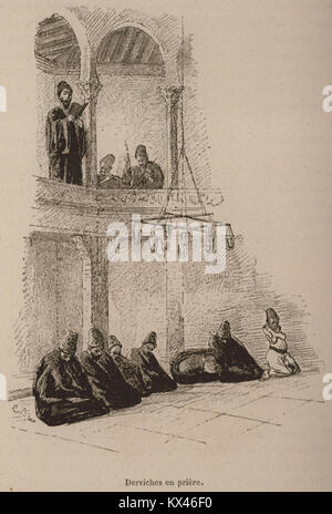 Derviches en prière - De Amicis Edmondo - 1883 Stock Photo