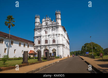 Goa, India - December 20, 2018 : Se Catedral de Santa Catarina, known as Se Cathedral, located in Old Goa - capital of former Portuguese colony. Stock Photo