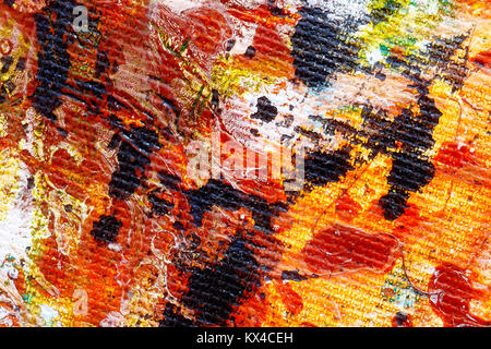 Detail of painting splashes, color tones mixed together. Stock Photo