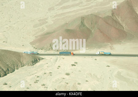 South Panamerican Highway in Nasca - Peru Stock Photo