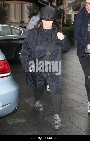 Dawn French seen arriving at Global studios for Capital Radio  Featuring: Dawn French Where: London, United Kingdom When: 07 Dec 2017 Credit: Michael Wright/WENN.com Stock Photo