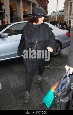 Dawn French seen arriving at Global studios for Capital Radio  Featuring: Dawn French Where: London, United Kingdom When: 07 Dec 2017 Credit: Michael Wright/WENN.com Stock Photo