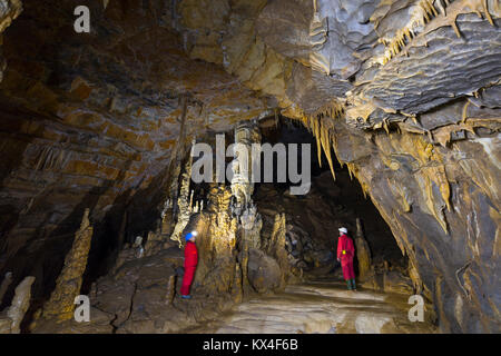 Cross Cave (Slovene: Križna jama), also named Cold Cave under Cross Mountain, Green Karst, Slovenia, Europe Stock Photo