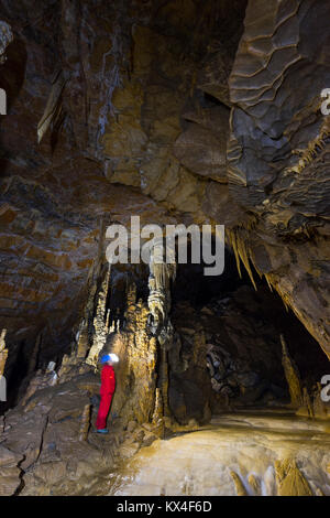 Cross Cave (Slovene: Križna jama), also named Cold Cave under Cross Mountain, Green Karst, Slovenia, Europe Stock Photo