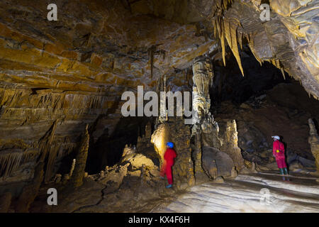 Cross Cave (Slovene: Križna jama), also named Cold Cave under Cross Mountain, Green Karst, Slovenia, Europe Stock Photo