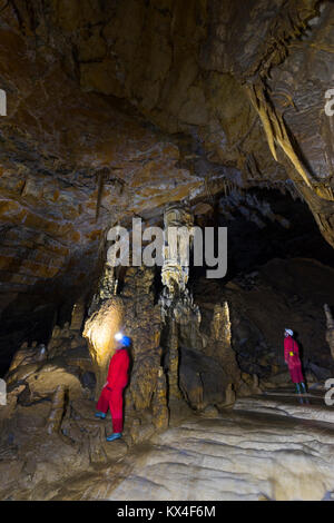 Cross Cave (Slovene: Križna jama), also named Cold Cave under Cross Mountain, Green Karst, Slovenia, Europe Stock Photo