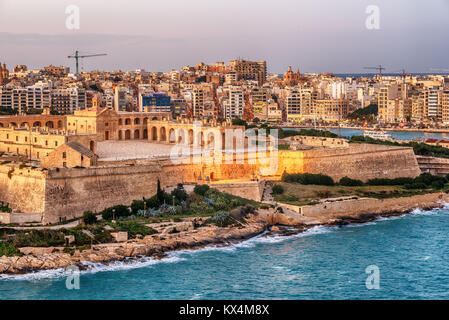 Malta: Manoel Island, Il-Gzira, Sliema and Marsans Harbour Stock Photo