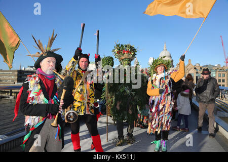 Holly Man Twelfth Night Celebrations Stock Photo - Alamy
