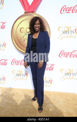 West Hollywood, CA, USA. 6th Jan, 2018. 06 January 2018 - West Hollywood, California - Jackie Joyner-Kersee. 5th Anniversary 'Gold Meets Golden'' event held at The House on Sunset. 2018 Gold Meet Golden is a Hollywood Send-Off to the athletes competing in the upcoming PyeongChang Winter Games, with a special focus on Empowering Women in Hollywood & Sport. Photo Credit: F. Sadou/AdMedia Credit: F. Sadou/AdMedia/ZUMA Wire/Alamy Live News Stock Photo
