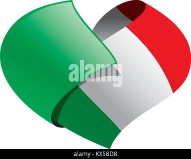 Italy flag, vector illustration Stock Vector