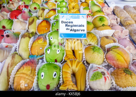 Lisbon Portugal,Baixa,Chiado,historic center,Rua Augusta,Pastelaria Ferrari,bakery,confectionery,Algarvian Candies,doce do Algarve,sweets,regional rec Stock Photo