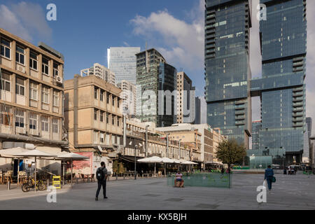 New and Old, Tel Aviv, Israel Stock Photo