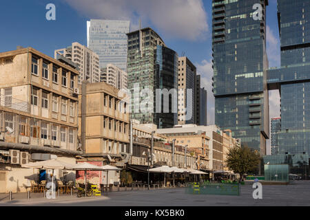 New and Old, Tel Aviv, Israel Stock Photo