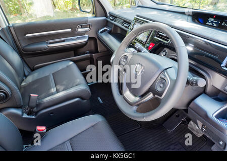 Hong Kong, China Nov 22, 2017 : Honda Stepwgn 2017 Interior Nov 22 2017 in Hong Kong. Stock Photo