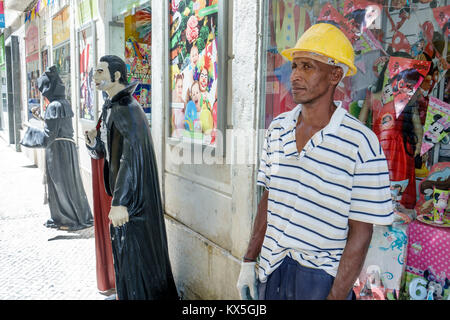 Lisbon Portugal,historic downtown,Praca da Figueira,House of Carnival Almeida & Oliveira,costume store,exterior outside,Black Blacks African Africans Stock Photo