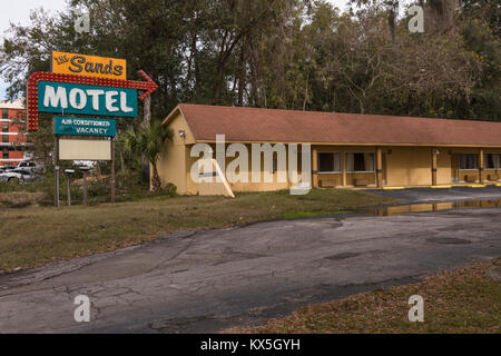 The Sands Motel located on SR441 in Gainesville, Florida USA Stock Photo