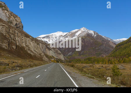 Altay Mountains and Chuya Highway, Altai Republic, Russia. Stock Photo