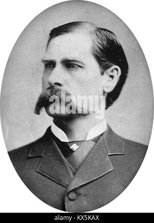Wyatt Earp, Wyatt Berry Stapp Earp, American Old West deputy sheriff in Pima County, and deputy town marshal in Tombstone, Arizona Territory, who took part in the Gunfight at the O.K. Corral Stock Photo