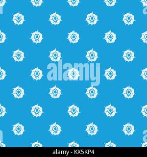 Fire explosion pattern seamless blue Stock Vector