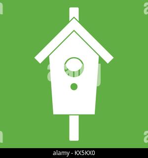 Birdhouse icon green Stock Vector