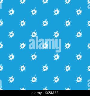 Nucleate explosion pattern seamless blue Stock Vector