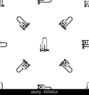 Vacuum cleaner pattern seamless black Stock Vector