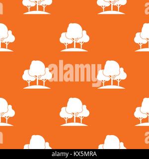 Forest trees pattern seamless Stock Vector